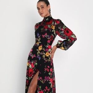 Lulus Floral Long Sleeve Maxi Dress